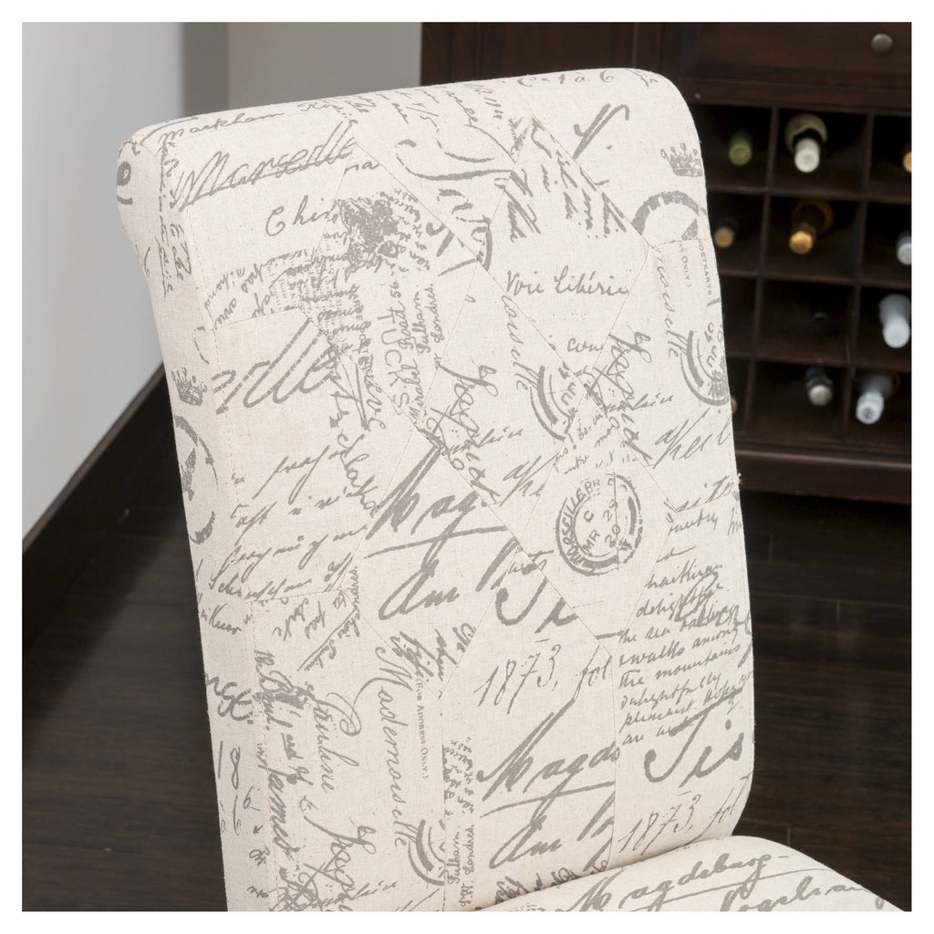 Beige Linen Dining Chair Set of 2 B3222