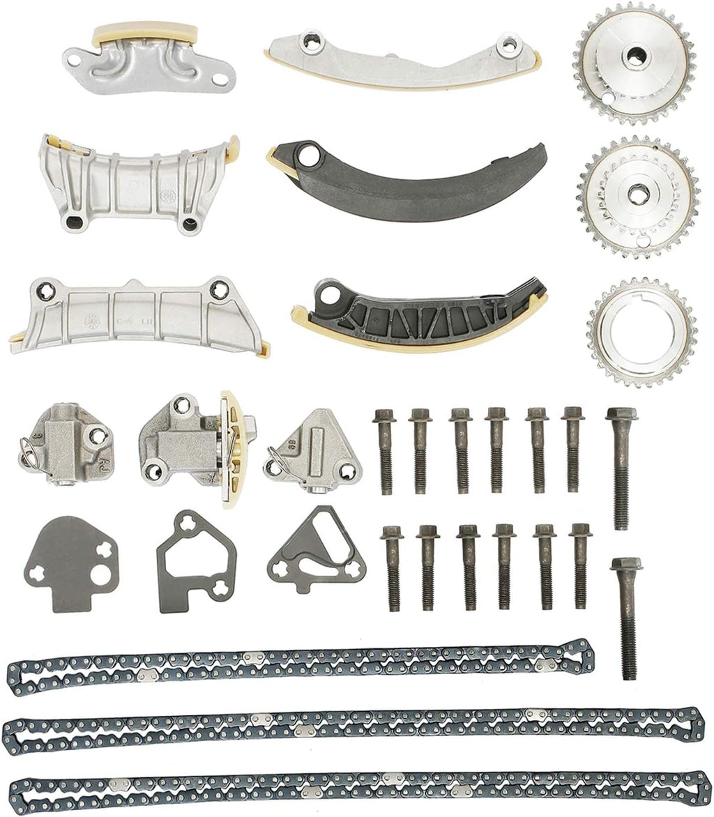 Timing Chain Kit with Tensioner Guide Rail Sprocket I785298