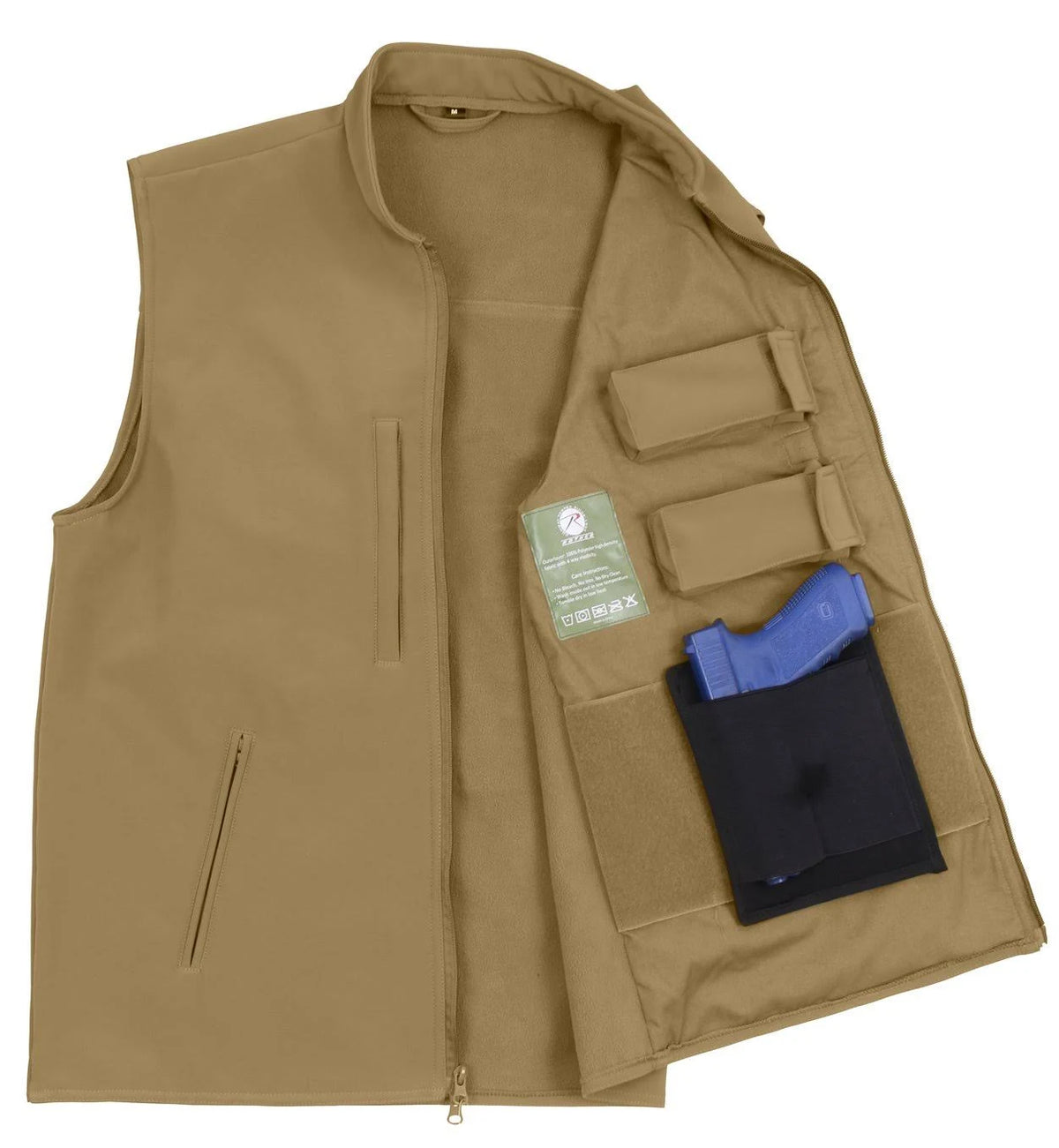Olive Drab Concealed Carry Soft Shell Vest K4730