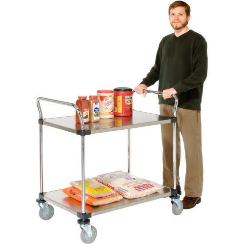 Stainless Steel Utility Cart 2 Shelves 48x24 B819892