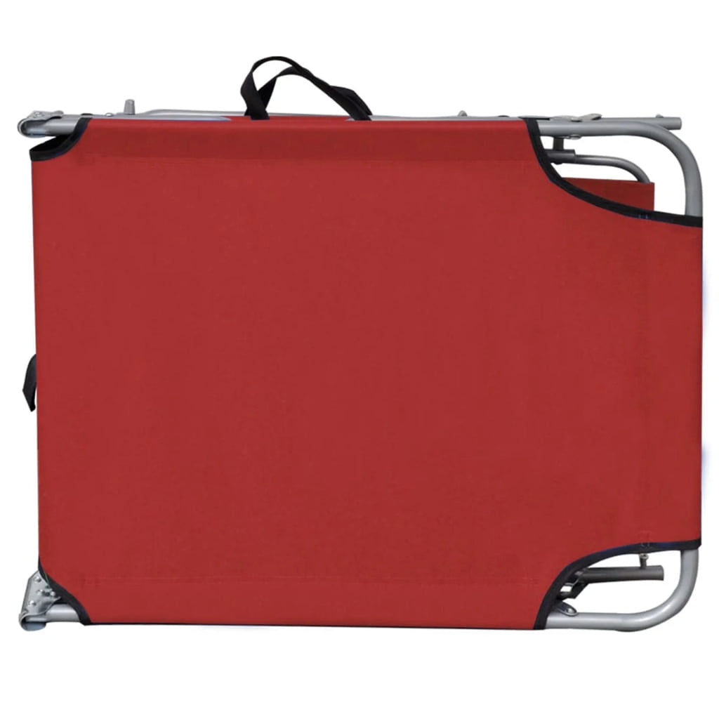 Red Aluminum Adjustable Chaise Chair with Canopy N65028