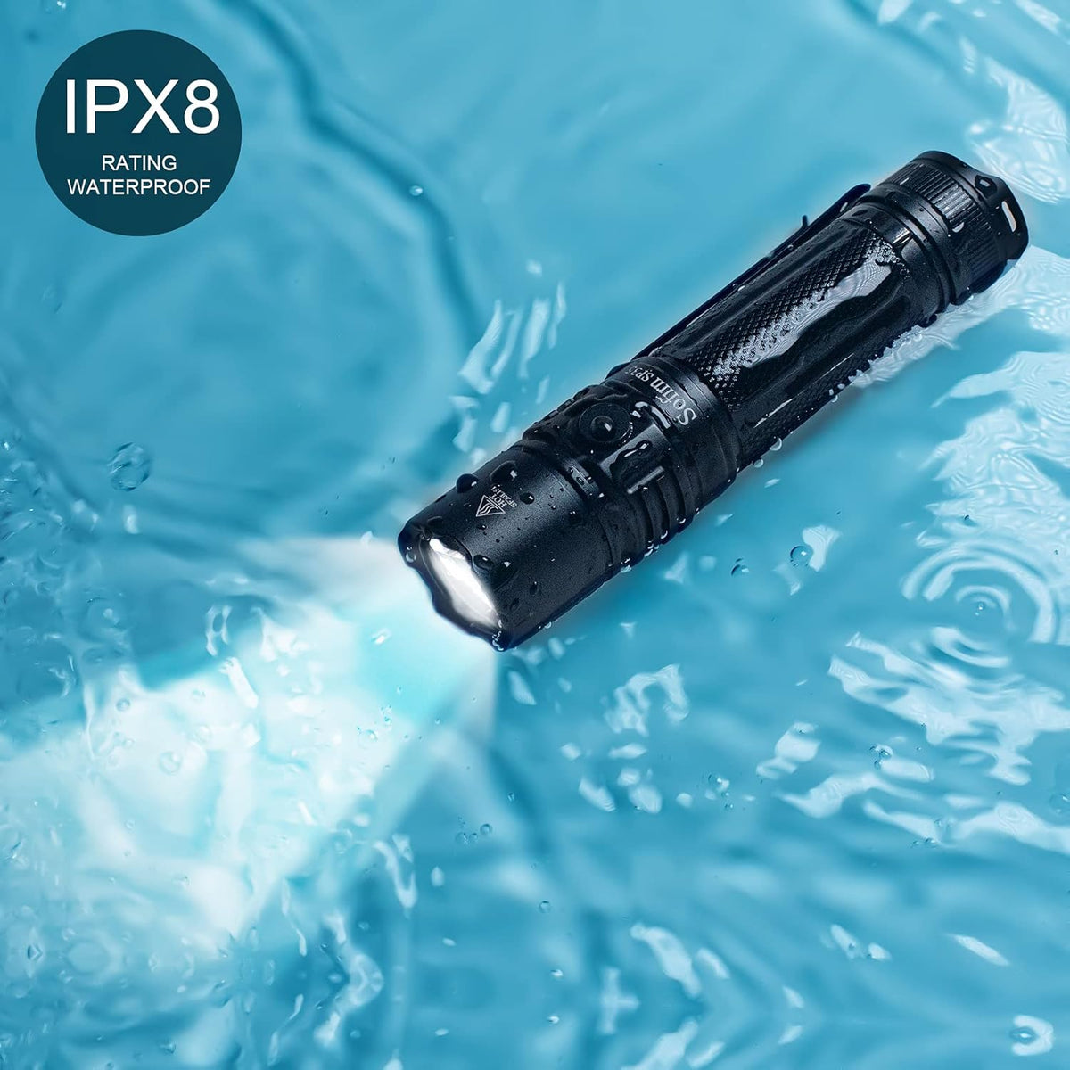 Rechargeable LED Flashlight 2000 Lumen with ATR, USB-A to USB-C Cable T922