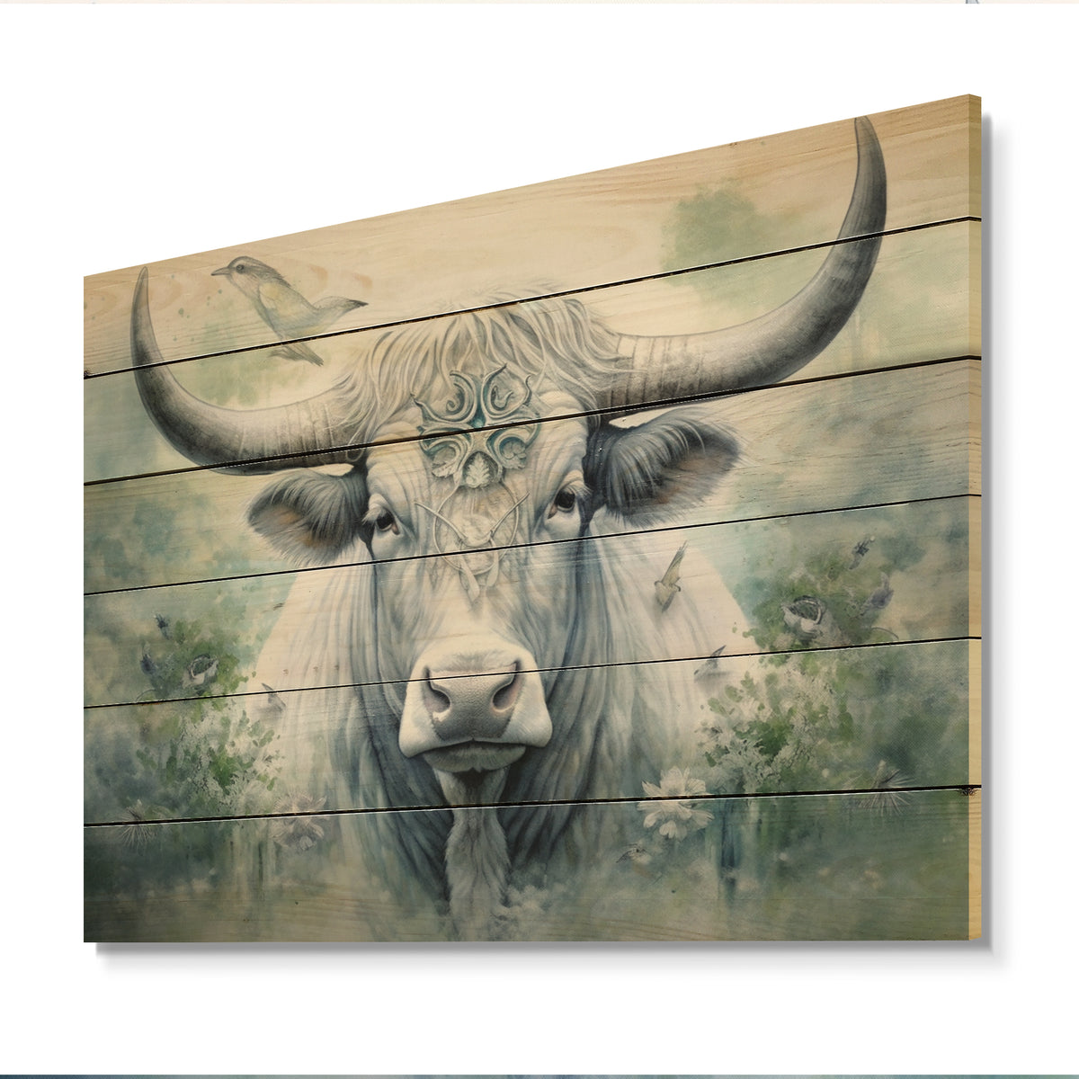 Natural Pine Wood Animals Print X77740