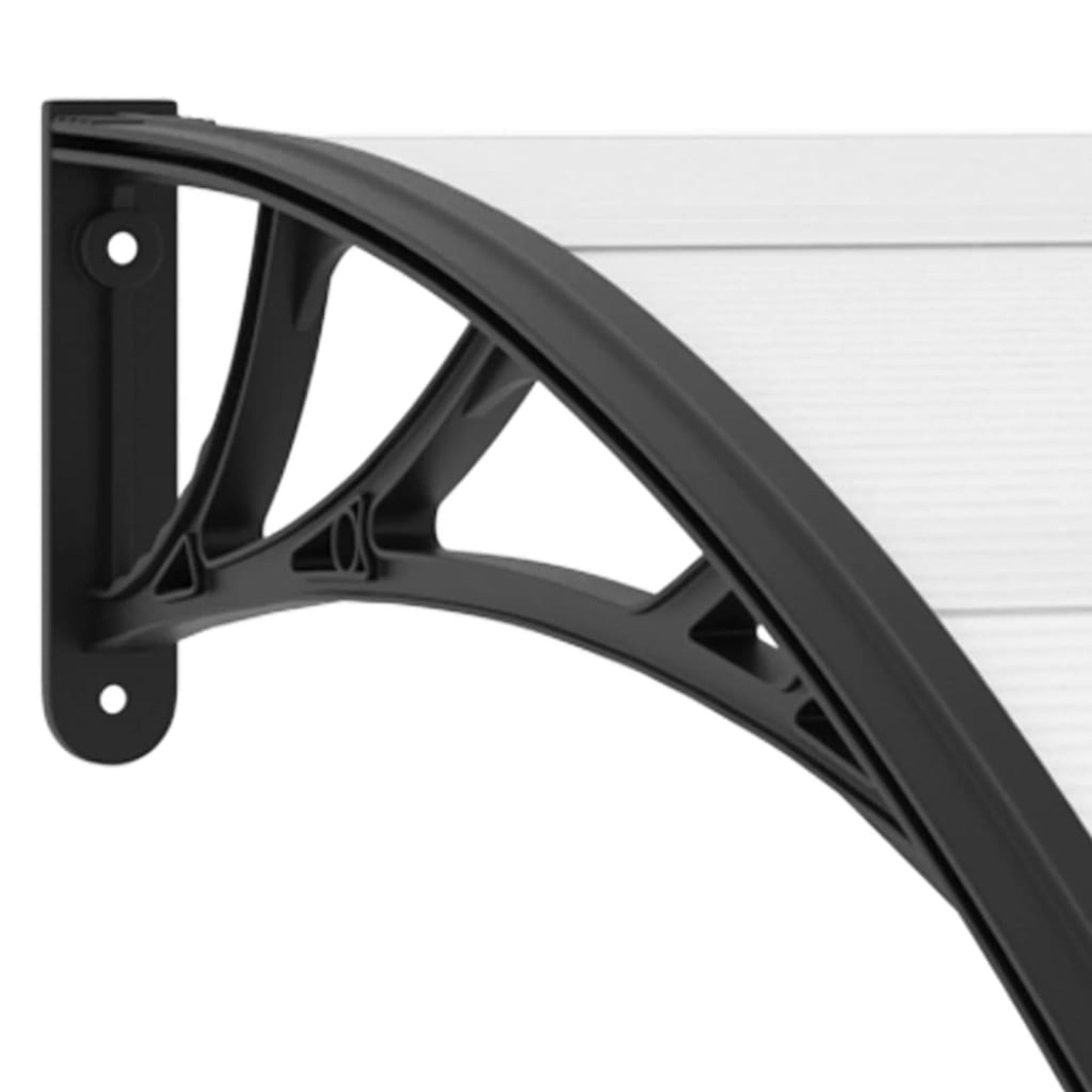 Door Canopy Black and Transparent 118.1"x31.5" PC J302015