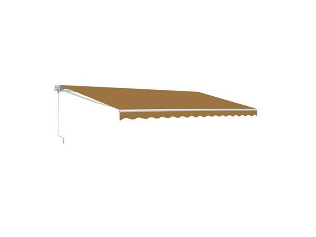 Sand Color Retractable Patio Awning 13 x 10 ft Canopy V787070