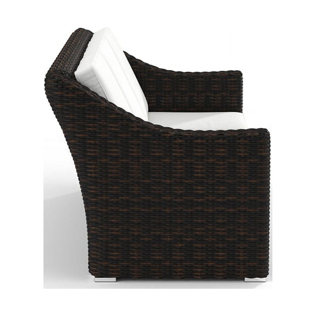 Beige Cast Iron Outdoor Wicker Sofa J50416