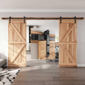 5 FT Heavy Duty Sliding Barn Door Hardware Track Kit, Pack of 2 A9728