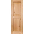 15 in. x 25 in. Exterior Real Wood Pine Raised Panel Shutters Pair Unfinished K8723