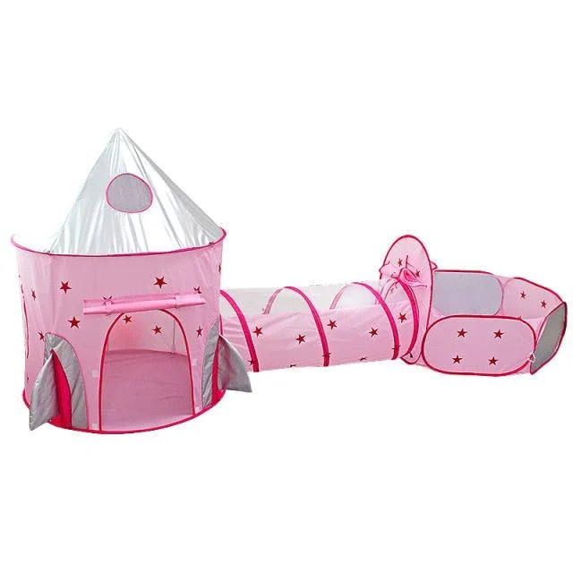 Foldable Crawling Tunnel Play House with Ball Pool, 50pcs Balls I82414