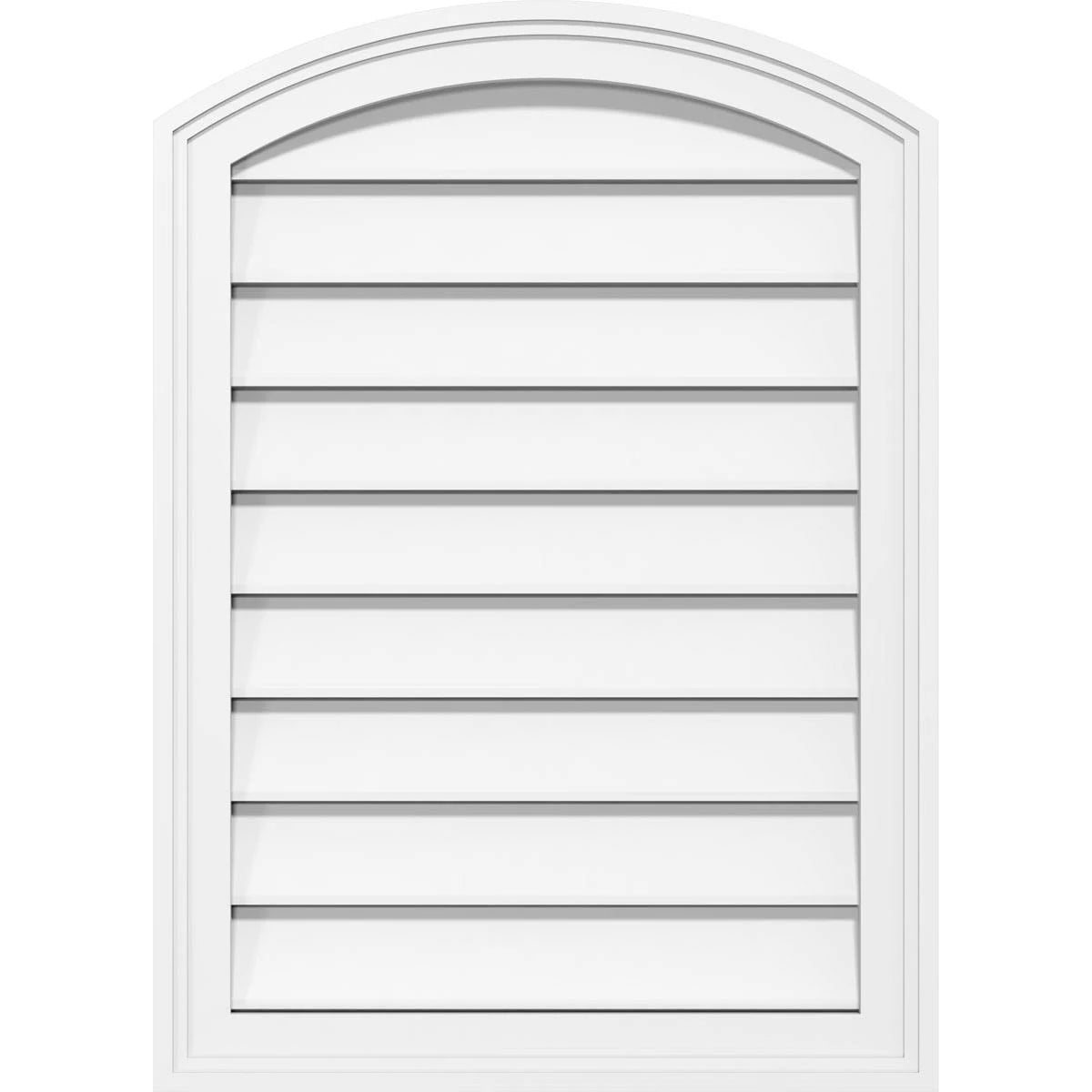 Arch Top Surface Mount PVC Gable Vent with Brickmould K113