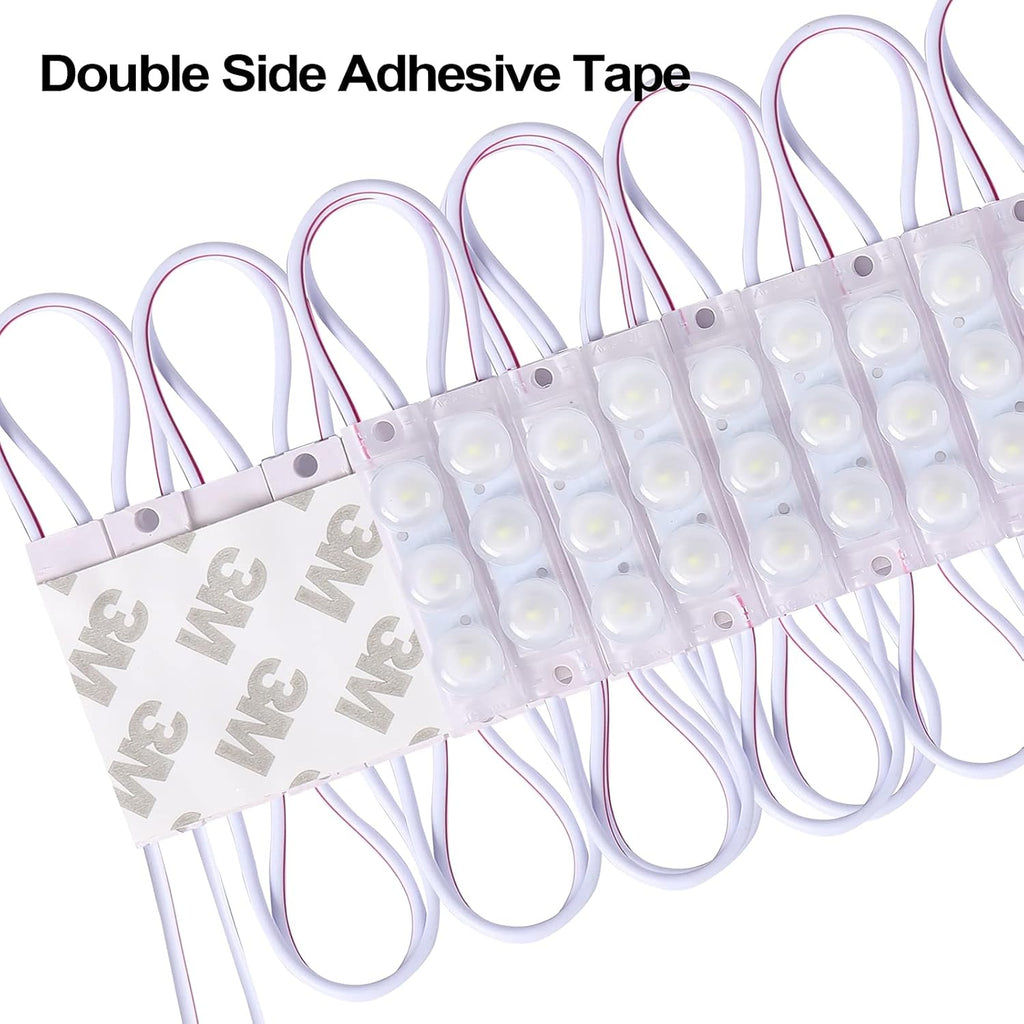 200 Pcs Waterproof LED Module Lights, 0.72W DC12V 6500K, White Light Pack of 2 W52536