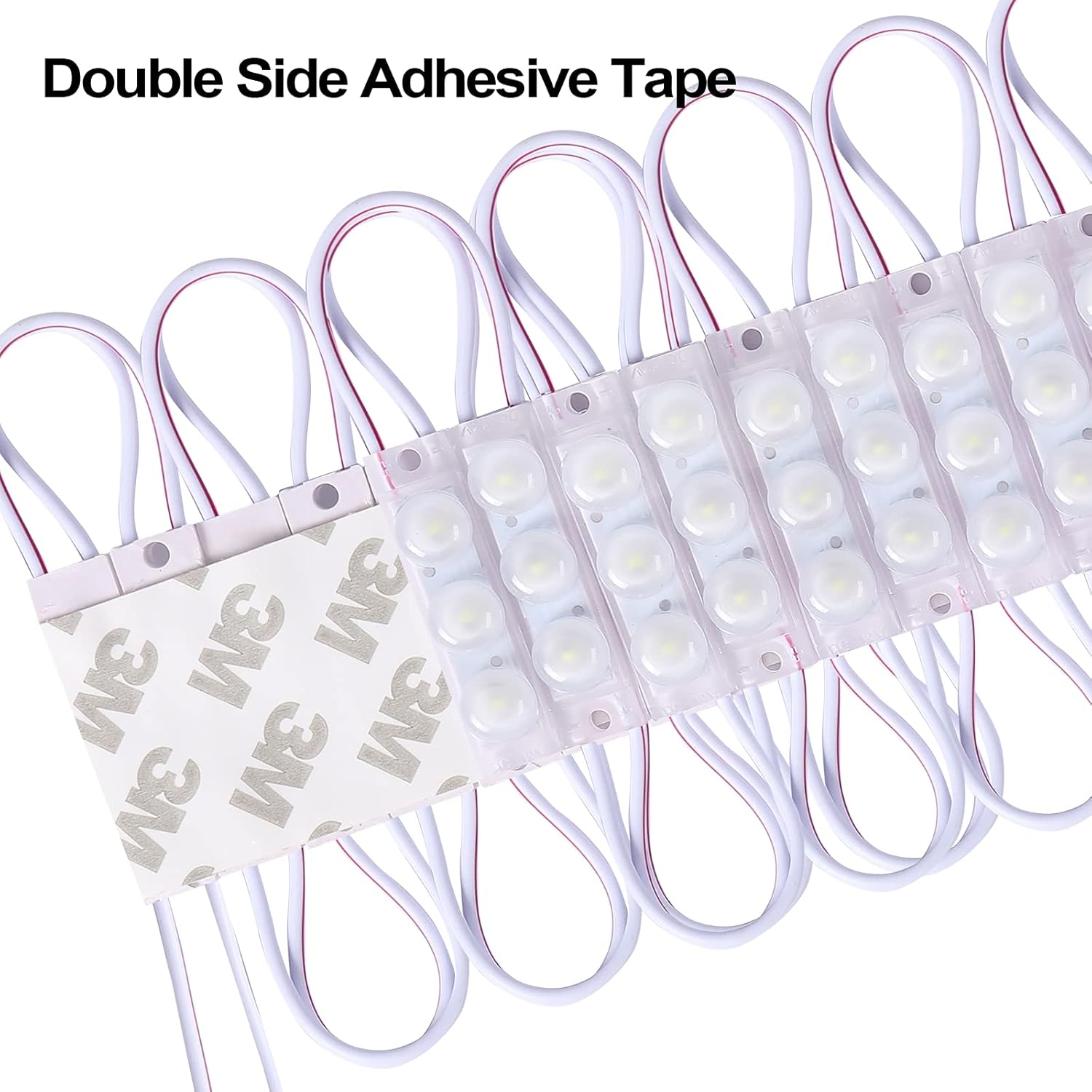 200 Pcs Waterproof LED Module Lights, 0.72W DC12V 6500K, White Light Pack of 2 W52536