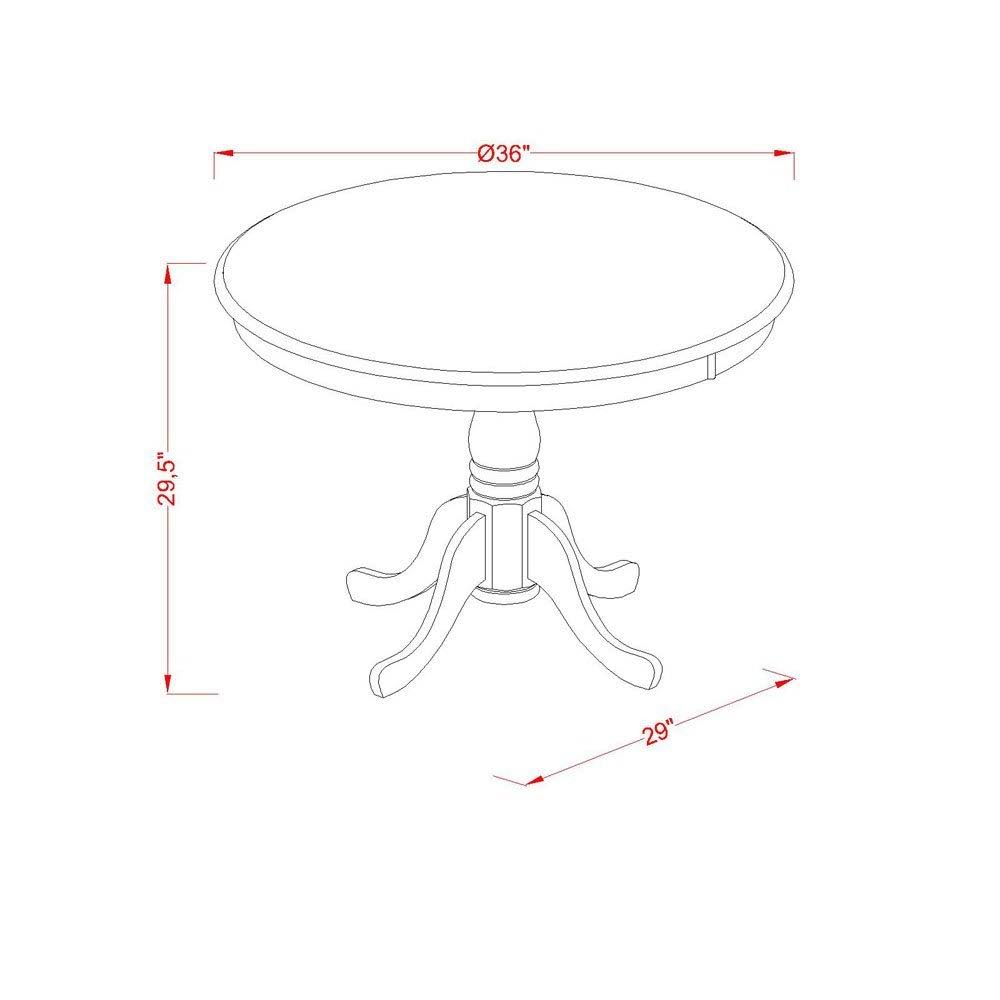 Antique Table Round with Black and Cherry Finish I90419