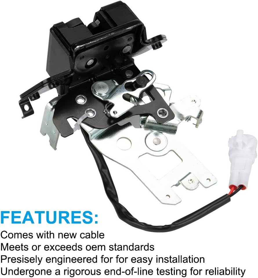Integrated Liftgate Lock Actuator Rear Trunk Hatch Tailgate Latch with Cable Assembly Pack of 2 Q4783