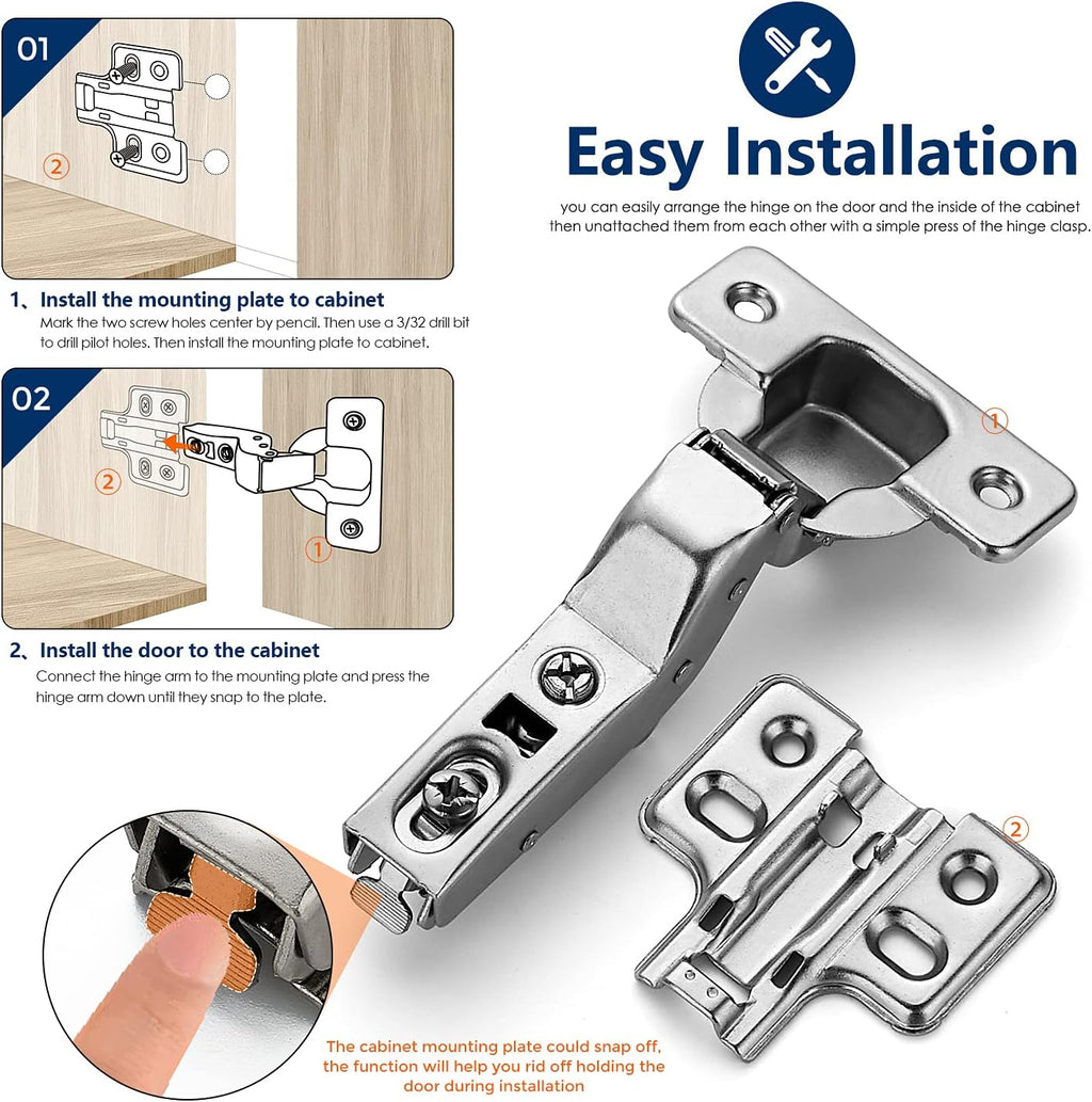 30 Pack 15 Pairs Soft Close Cabinet Door Hinges T759