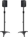 Height Adjustable Speaker Stands, One Pair Floor Stands, 11 lbs Capacity, 35.5-48" Height Adjustment, Pack of 2 R11985