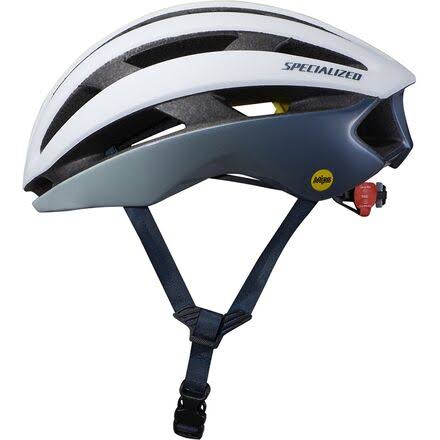 Satin White Gloss Ice Blue MIPS Helmet W2837