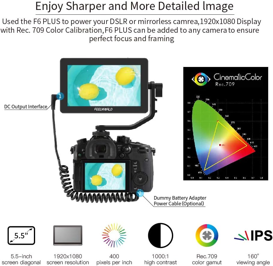 5.5 Inch Touch Screen Field Monitor with 4K HDMI X350