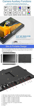 12.5 inch IPS 4K Camera Field Monitor Y3117