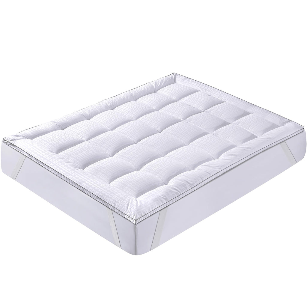 White Queen 2" Grid Quilted Down Alternative Microfiber Mattress Topper G684873