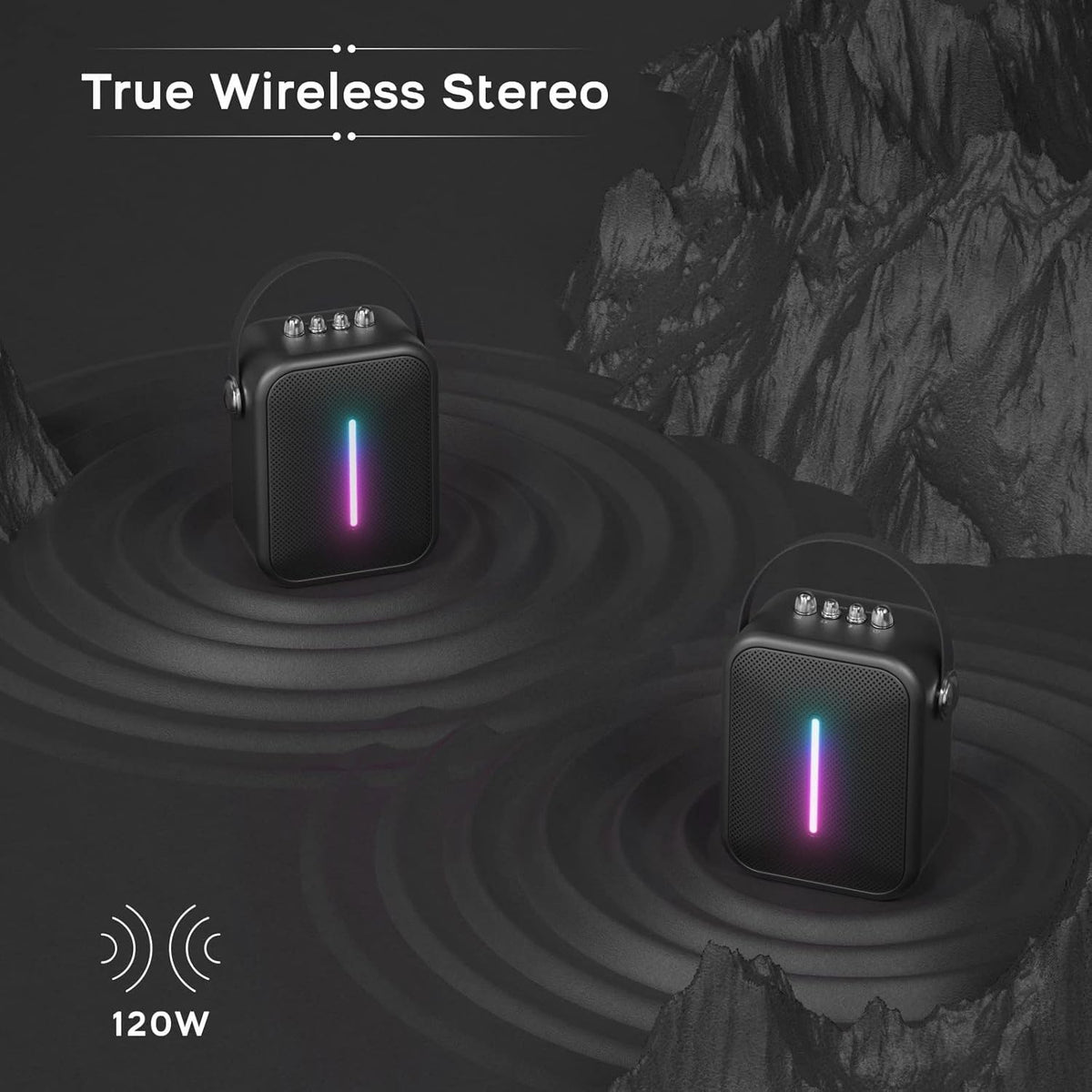 60W Portable Bluetooth Speaker with LED Lights R7243