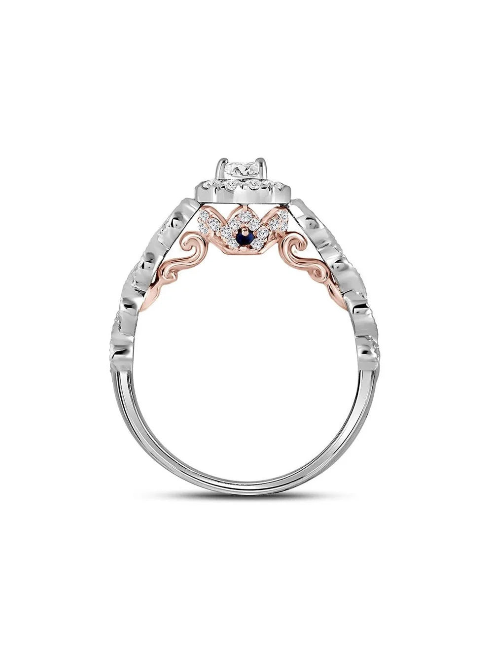 Emerald Cut Diamond Engagement Ring in 14K White Gold G16633