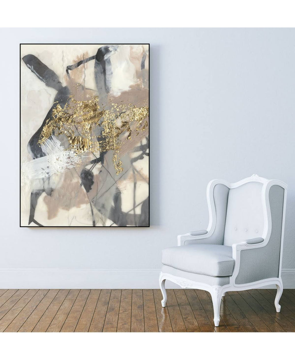 Golden Blush Framed Canvas Art K885