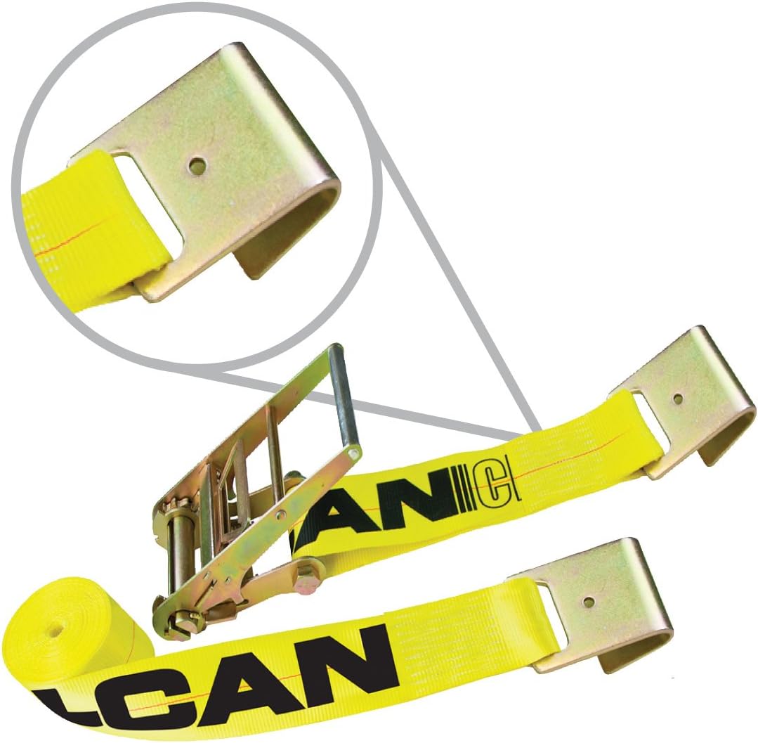 4 Inch x 30 Foot 2 Pack Ratchet Strap with Flat Hooks K7537
