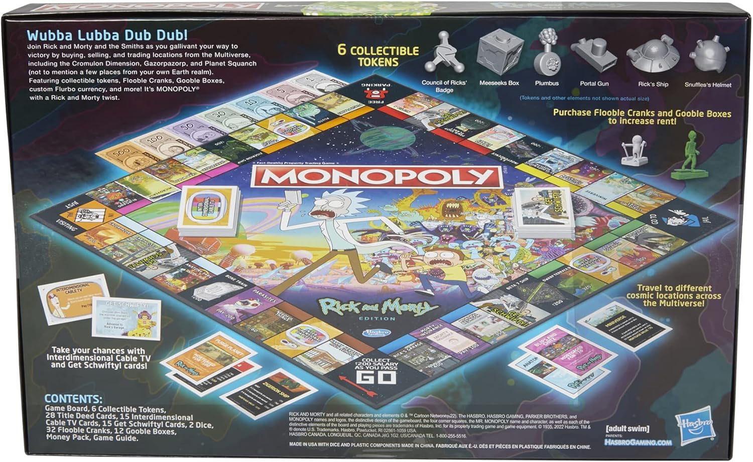 Monopoly Board Game with Collectible Tokens U9166