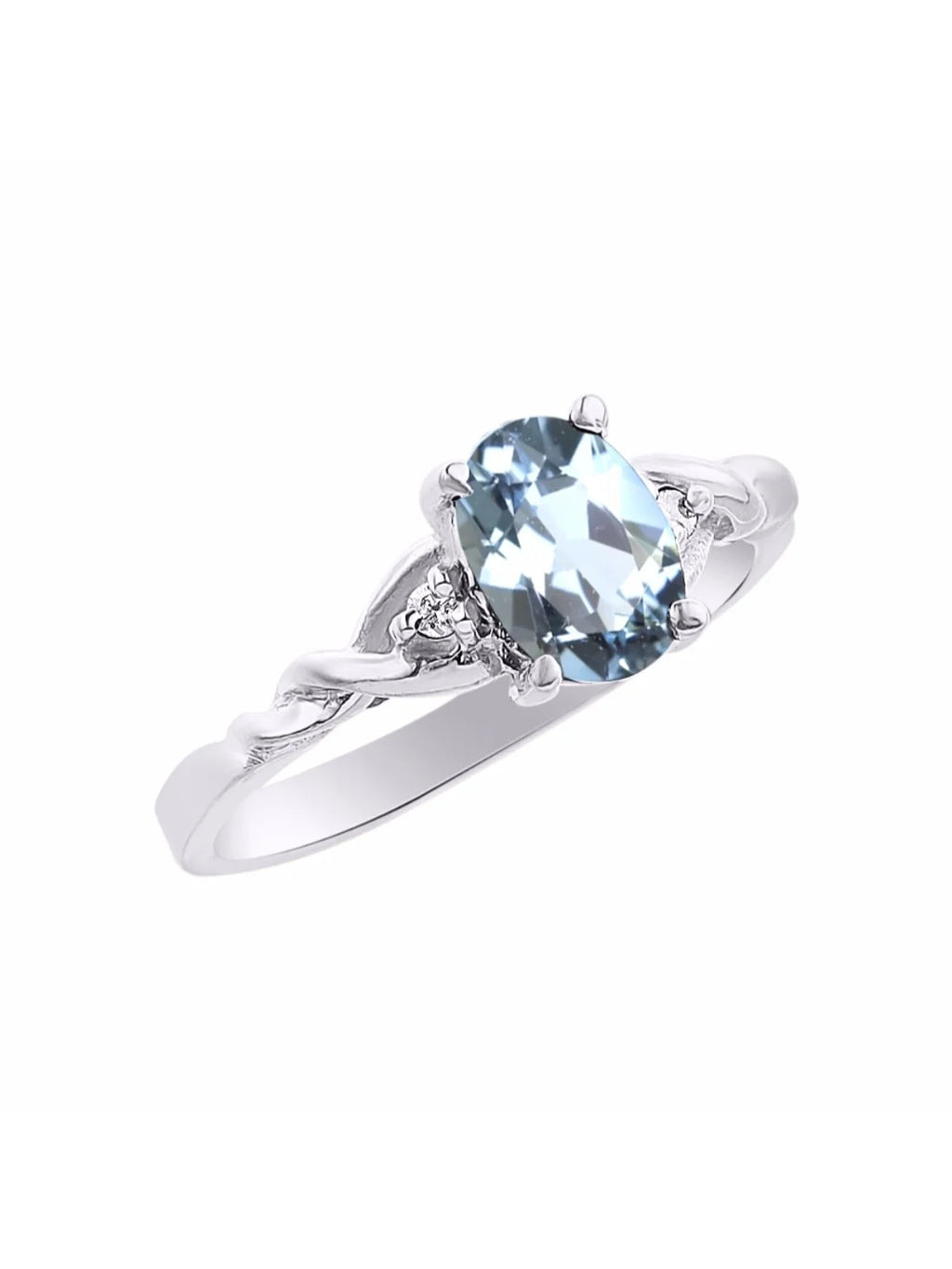 Aquamarine & Diamond Ring M194036