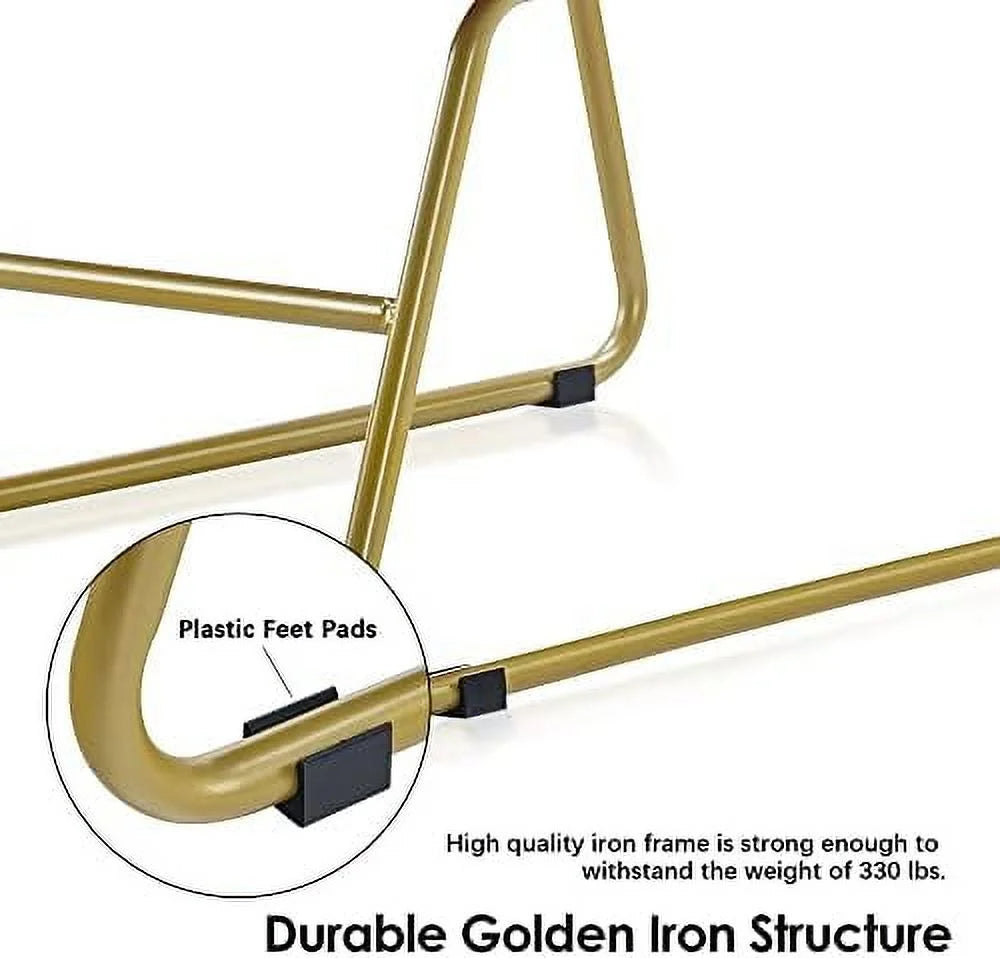 Accent Chair with Ottoman PU Leather Club Chair with Golden Metal Legs Z43724