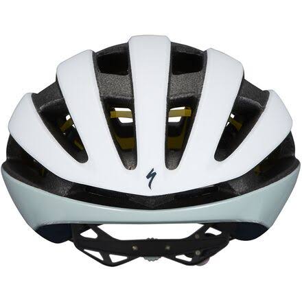 Satin White Gloss Ice Blue MIPS Helmet W2837