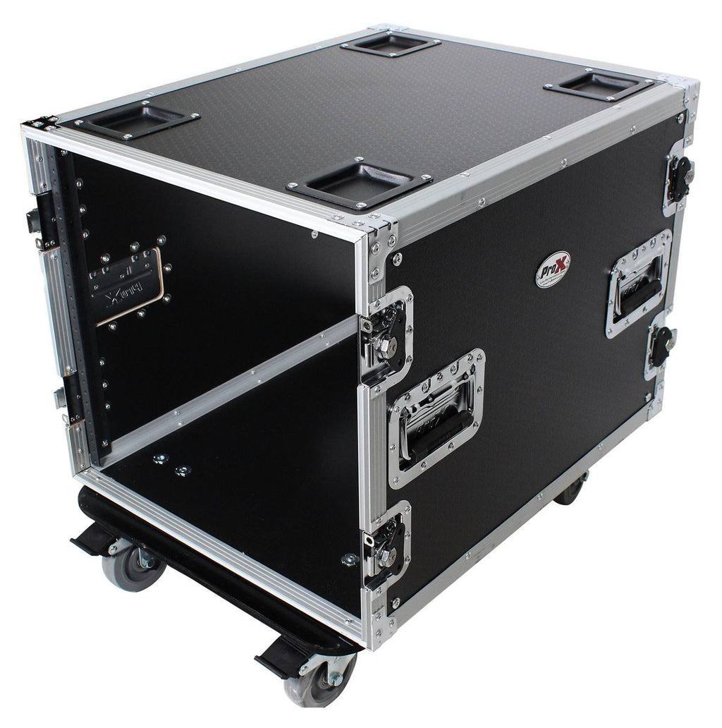 10U Space Rack Mount Flight Case 24 inch Depth with Casters S245419