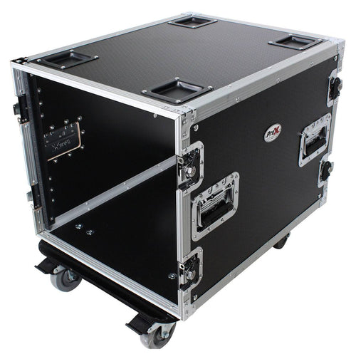 10U Space Rack Mount Flight Case 24 inch Depth with Casters S245419