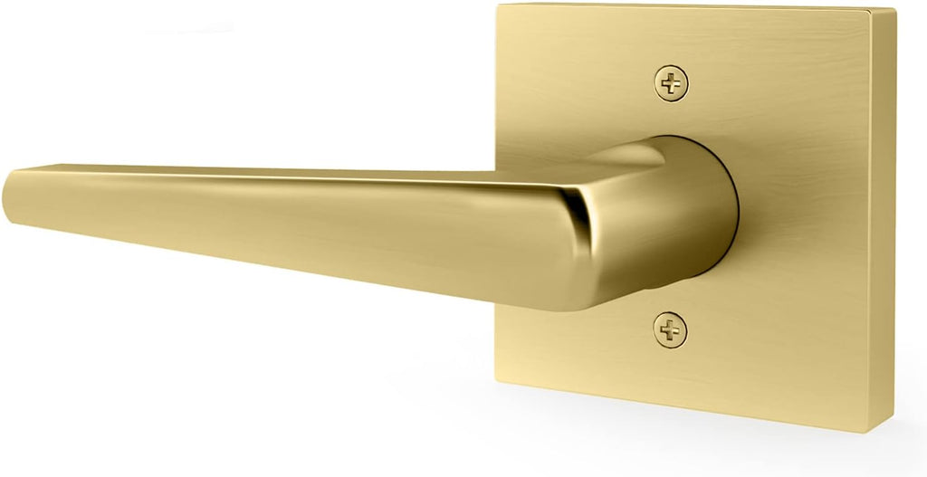 Matte Black Lever Door Handle and Deadbolt Lock Combo Pack of 2 O196650