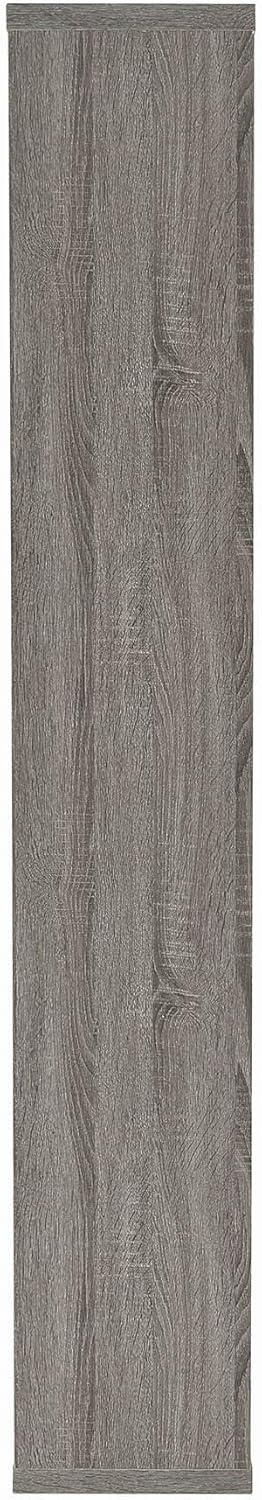 Geometric Cubed Rectangular Bookcase, Weathered Grey F77082