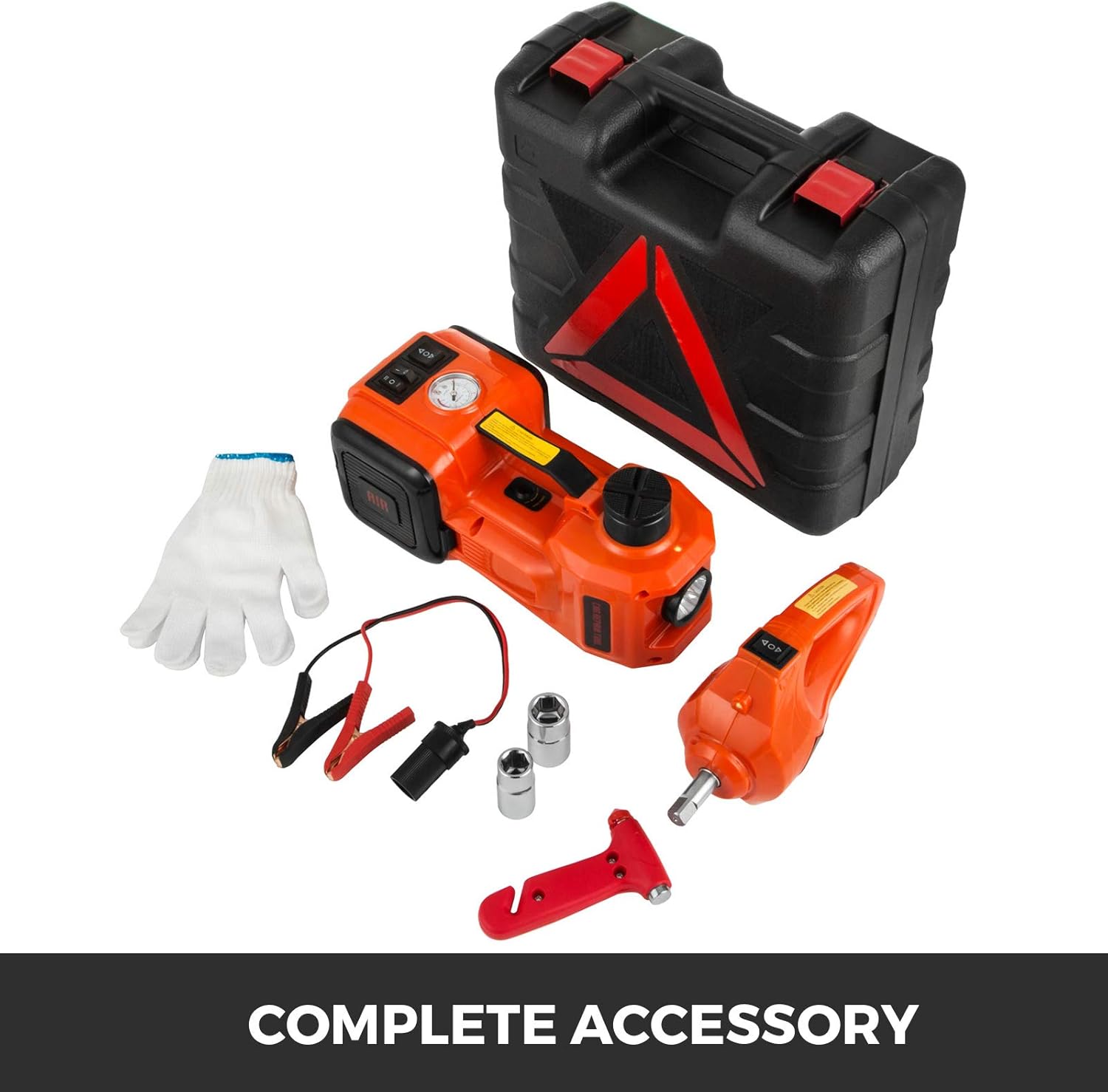 Electric Car Jack 3 Ton with Tire Inflator Pump and Electric Wrench E18711