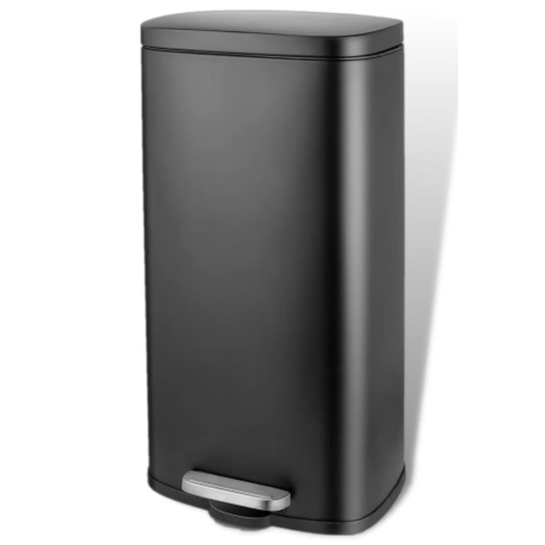Black Stainless Steel Trash Can Y643714