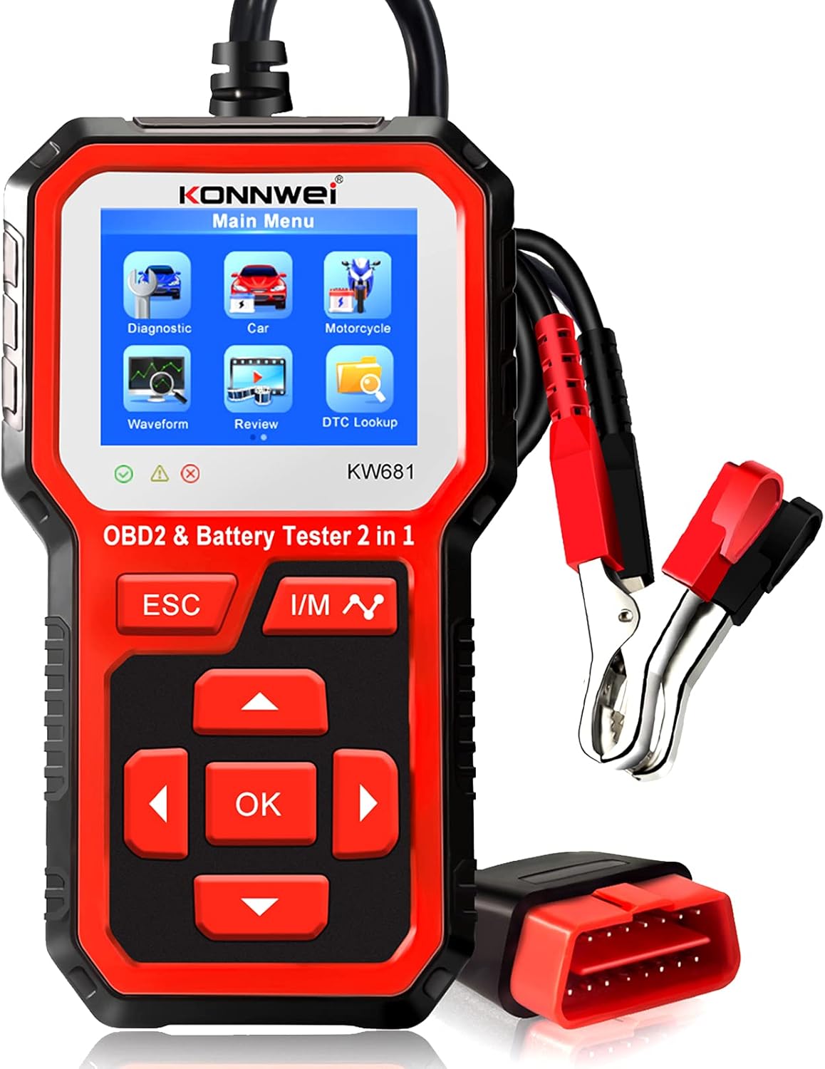 OBD2 Scanner Battery Load Tester 2 in 1 Automotive Diagnostic Scan Tool Pack of 2 F9558