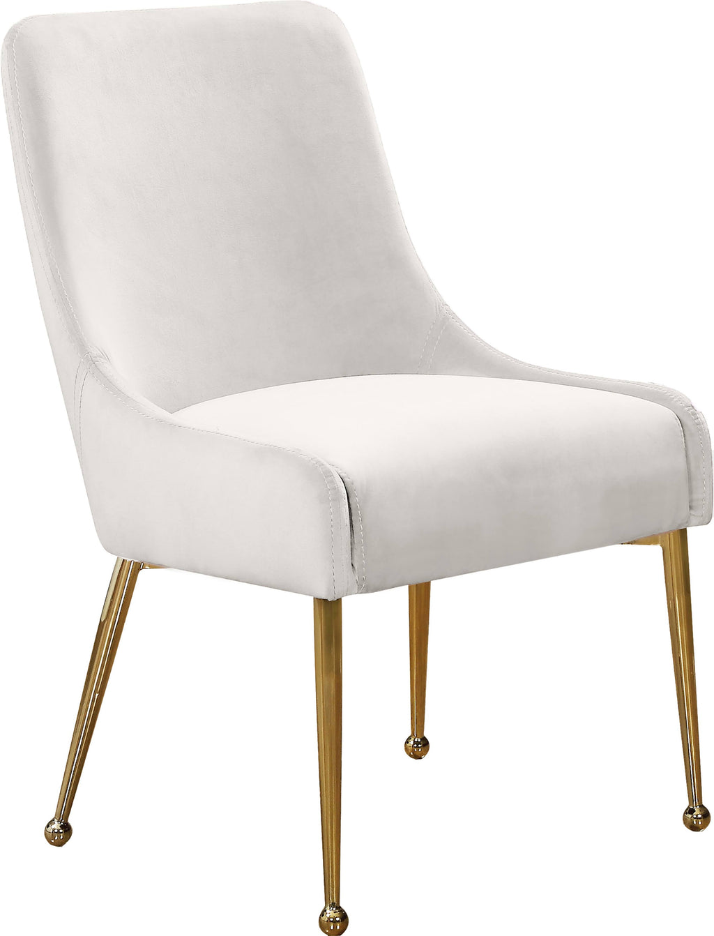 Cream Velvet Dining Chair Set of 2 I479591