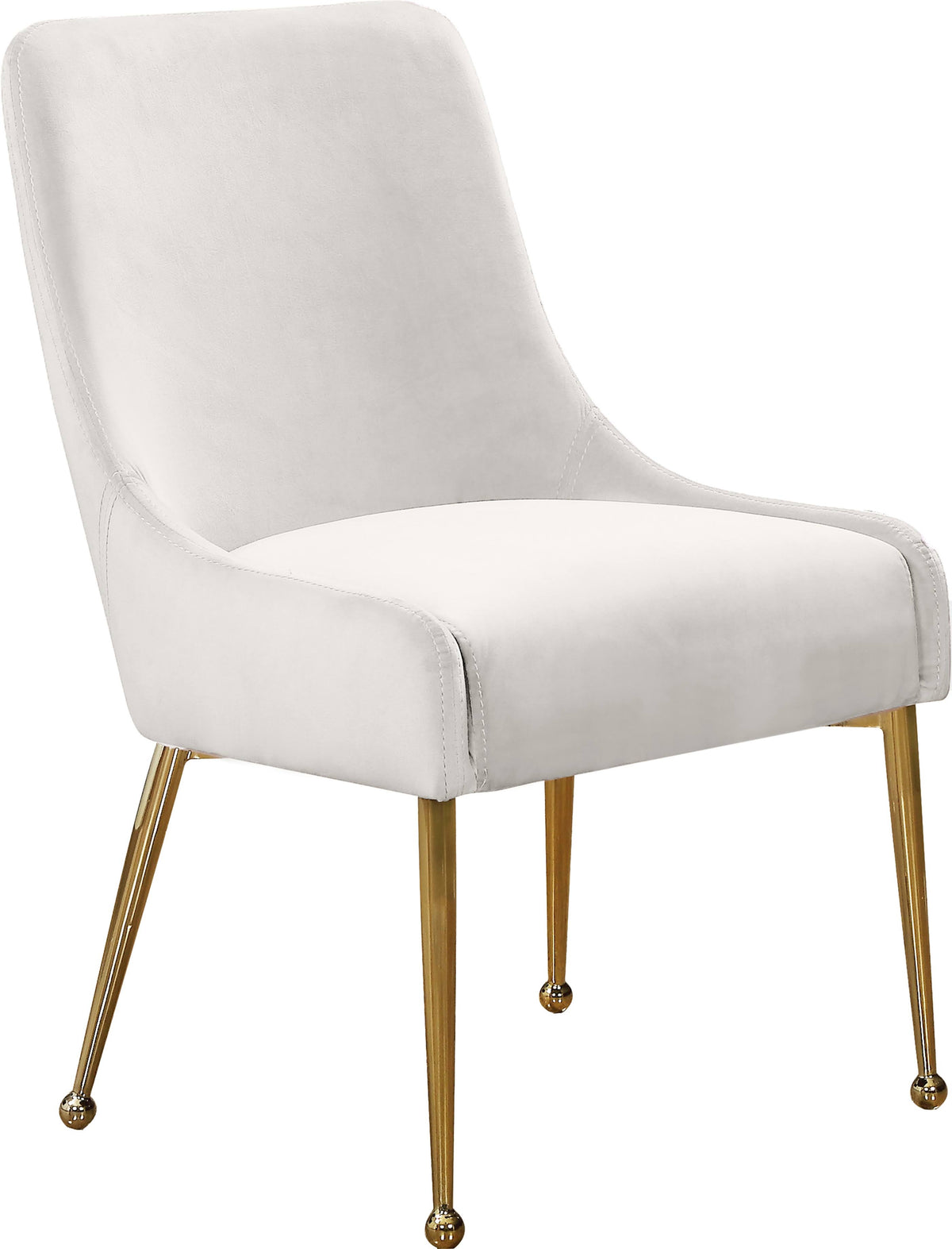 Cream Velvet Dining Chair Set of 2 I479591