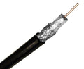 18 AWG 100% Al Foil 60% Al Braid CMR Black Coaxial Cable V689