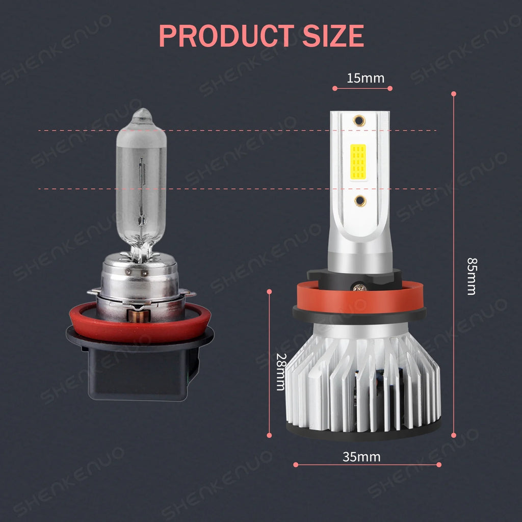 LED Headlight Bulbs Kit High Low Beam Fog Light U401