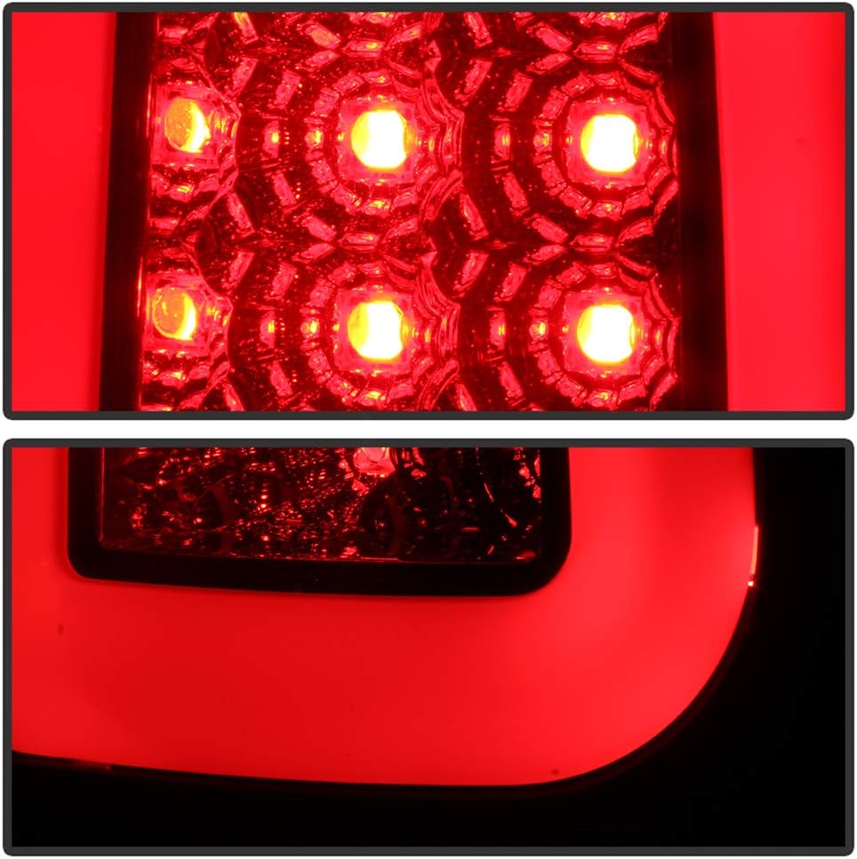 Black Smoked LED Tail Lights Brake Lamps Set Left Right B7261