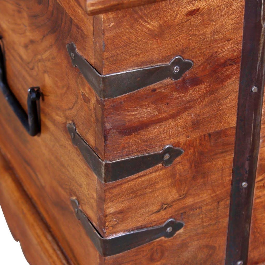 2 Piece Acacia Wood Storage Chest Set R45399