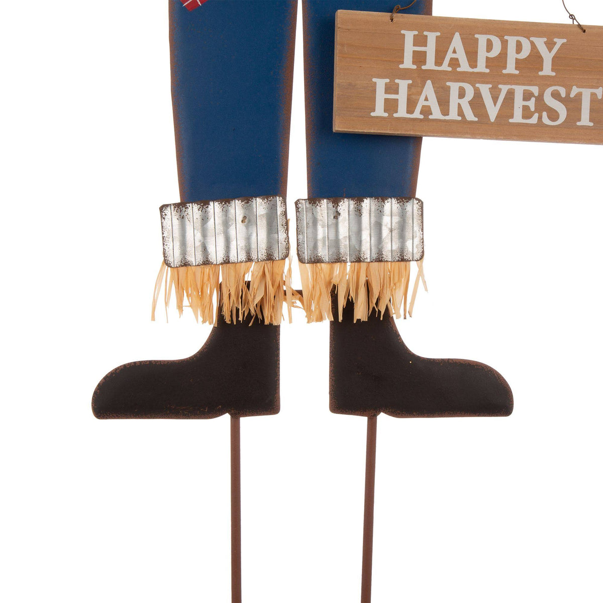 Orange and Blue Scarecrow Yard Stake Sign Decor P9973