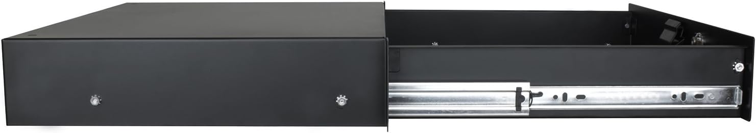 Standard Sliding Steel Rack Drawer 2U with Slam Latch & Key Lock S237784