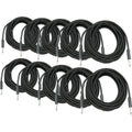 Braided Instrument Cable 1/4" 22 Black 30 ft. 10-Pack G3019