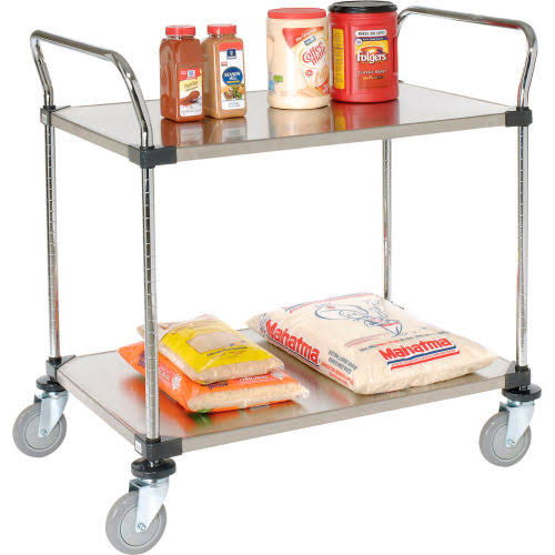 Stainless Steel Utility Cart 2 Shelves 48x24 B819892