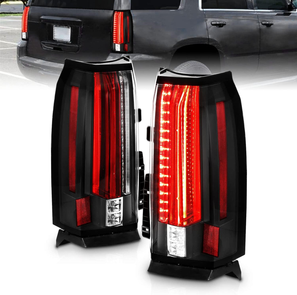 Black LED Parking Light Bar Brake and Reverse Tail Lights K9770